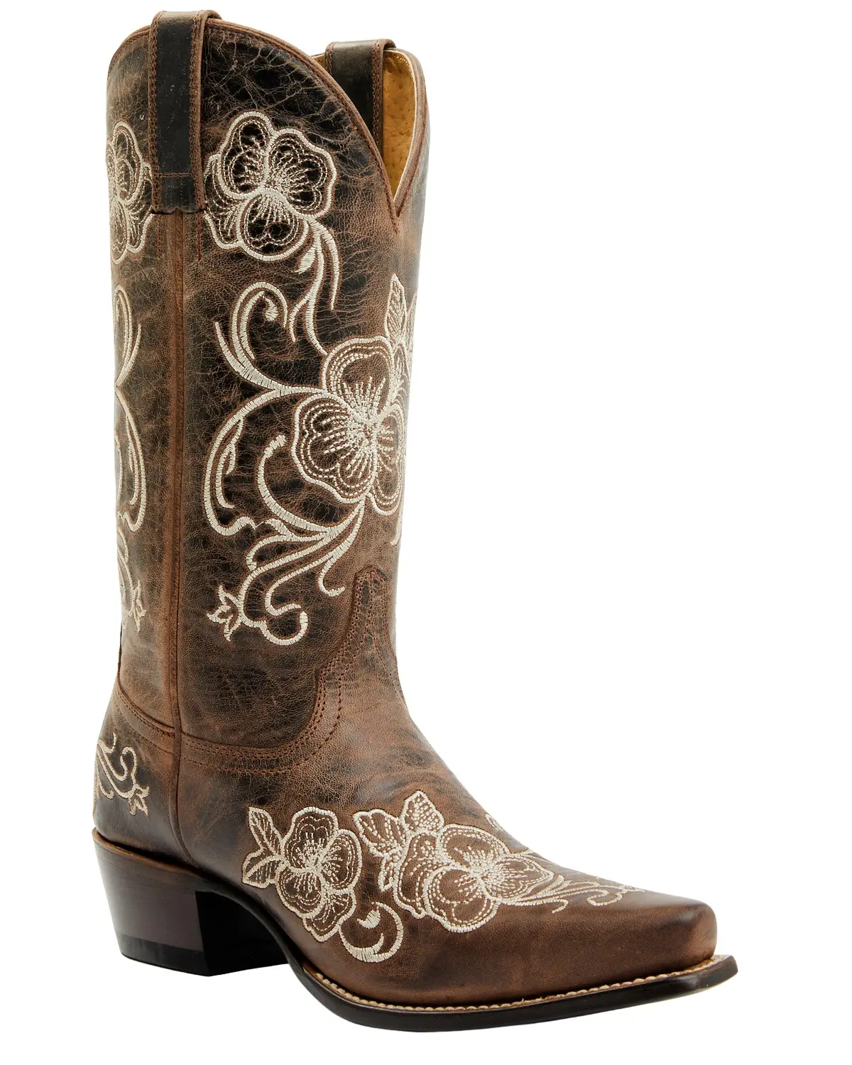 Shyanne Women's Women'S Lasy Floral Embroidered Western Boot Snip Toe - Bswfa22l12