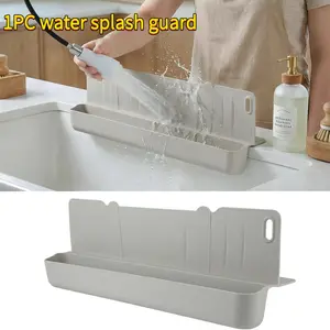 1pc kitchen sink splash guard Sink Splash Guard with Suction Cup sink edge protector for Small Kitchen Sink, Bathtub & Counter