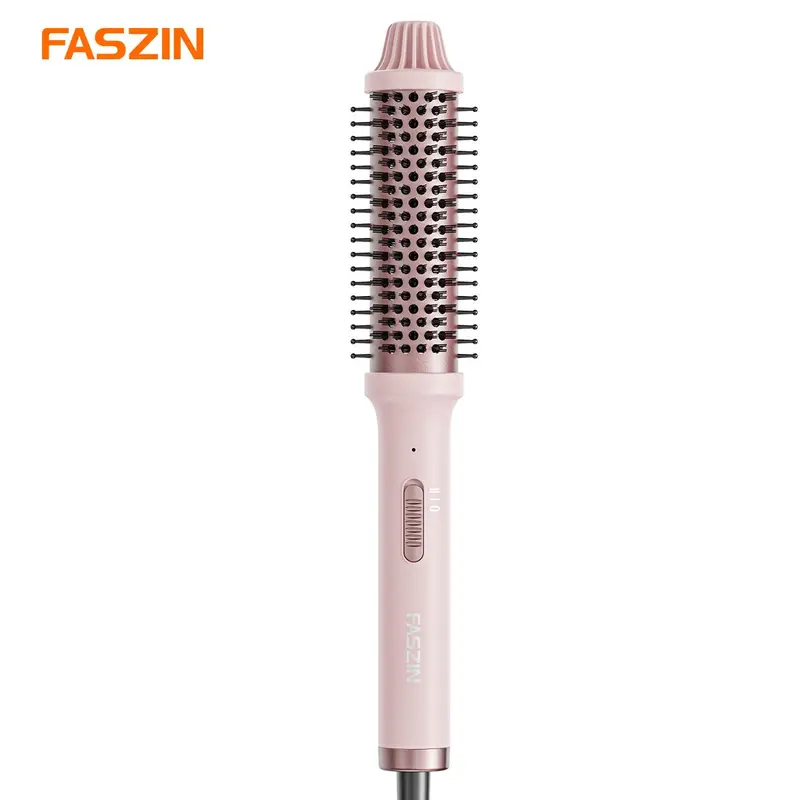Faszin 2-Inch Thermal Negative Ion Thermal Brush Curler, Ceramic Coating, 30s Fast Heat-Up, Curly/Straight Function, Frizz-Free Results, 1-Hand Use, Easy-to-Operate Beauty Tool, Christmas GiftDealsForYouDays