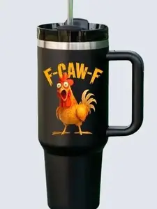 Quality F-Caw-F Funny Chicken Tumbler 40oz, Chicken Humor, Rooster Mug, Funny Gift - Gift of Her - Occasion: Birthdays, Holidays, or Special Moments for Family, Friends, or Coworkers. - Quick Delivery