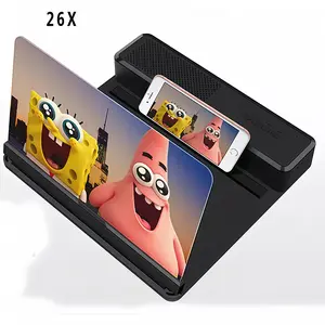12-inch phone screen magnifier with Bluetooth speaker, 3D HD phone projection screen, suitable for movies and videos, foldable phone stand with screen magnifier, supports all smartphones.