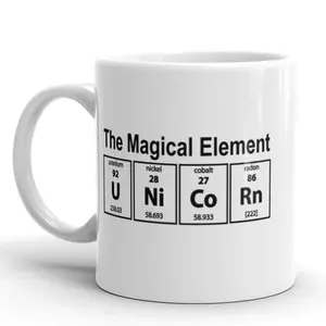 Unicorn The Magical Element Coffee Mug Funny Science Ceramic Cup - 11oz Funny Coffee Mugs Ceramic Printed Drinkware Cup