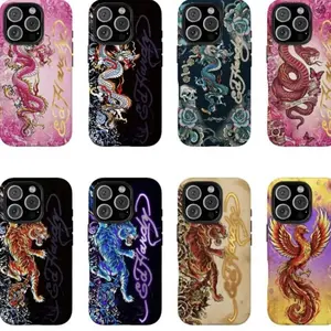 Vintage Skull Leopard Tattoo iPhone CaseAesthetic Y2k Trendy Tiger Collage PhoneCasefor iPhone 16/15/14/13/12/11/17 ProMax Plusfor Samsung phones, suitable for both men andwomen, Perfect Gift for Women Men.A gift for the fans  W9