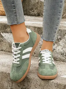 Women's Vintage Ballet Training Shoes, New Versatile Sports Casual Sneakers, Breathable Flats, Comfortable Board Shoes