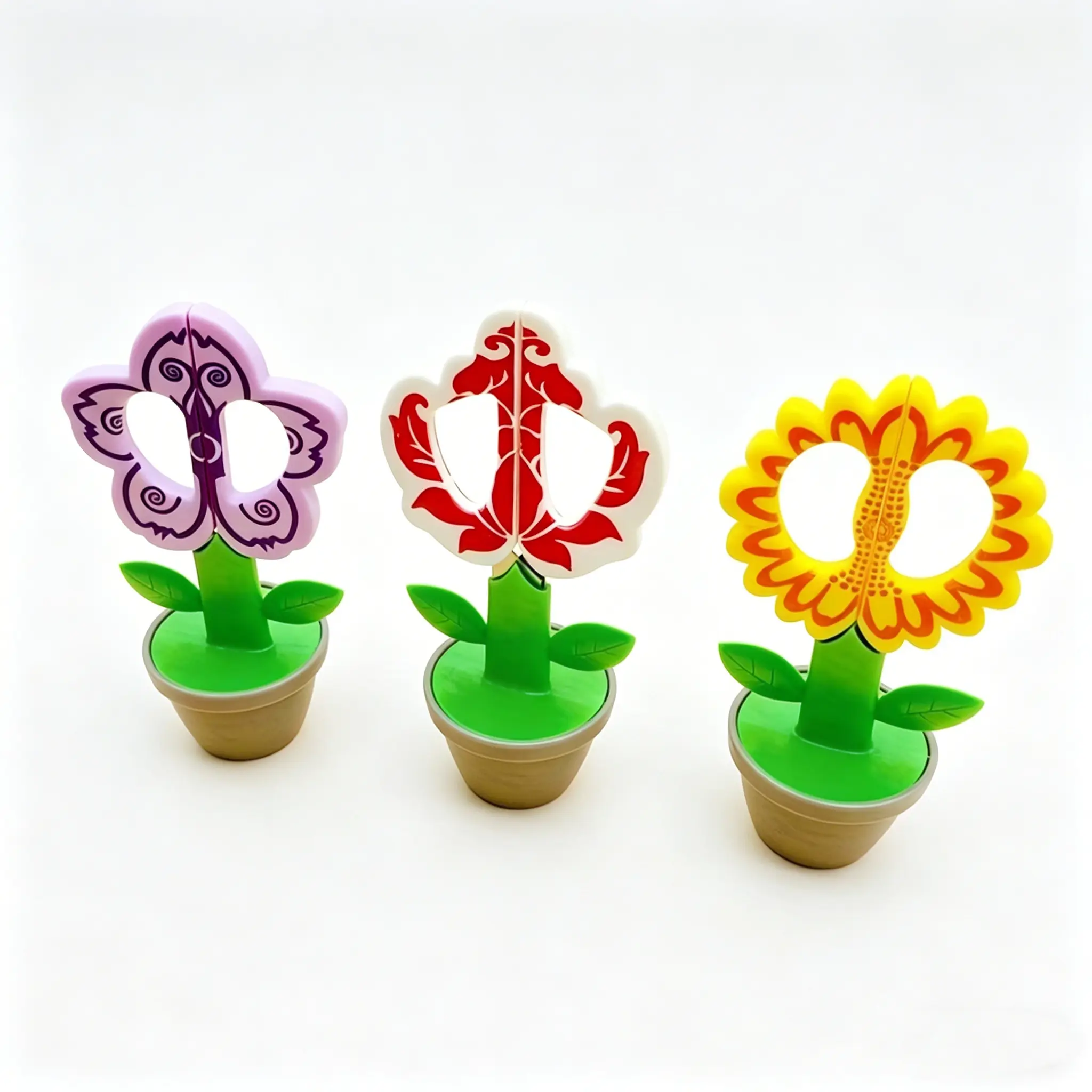 Creative Upright Flower Scissors - Cute Stationery, DIY Paper-Cutting Tool, School Supply, Desktop Decor, Safety Scissors