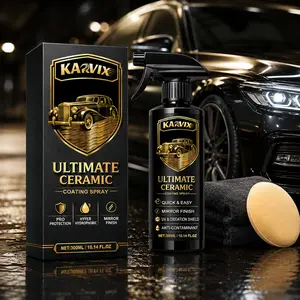 300ml Ceramic Coating Spray Hydrophobic Paint Protection High Gloss Shine UV Defense Water Beading DIY Car Detailing Anti Fading Exterior Surface Care Easy Paint Maintenance