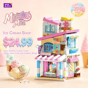 【Summervibes】WISE BLOCK Miniature Mile Mini Building Set, Easy 2-Hour Build Street Shops, Decorative Blocks Gift for Adults & Beginners (Multiple Styles) Home Decor, Birthday