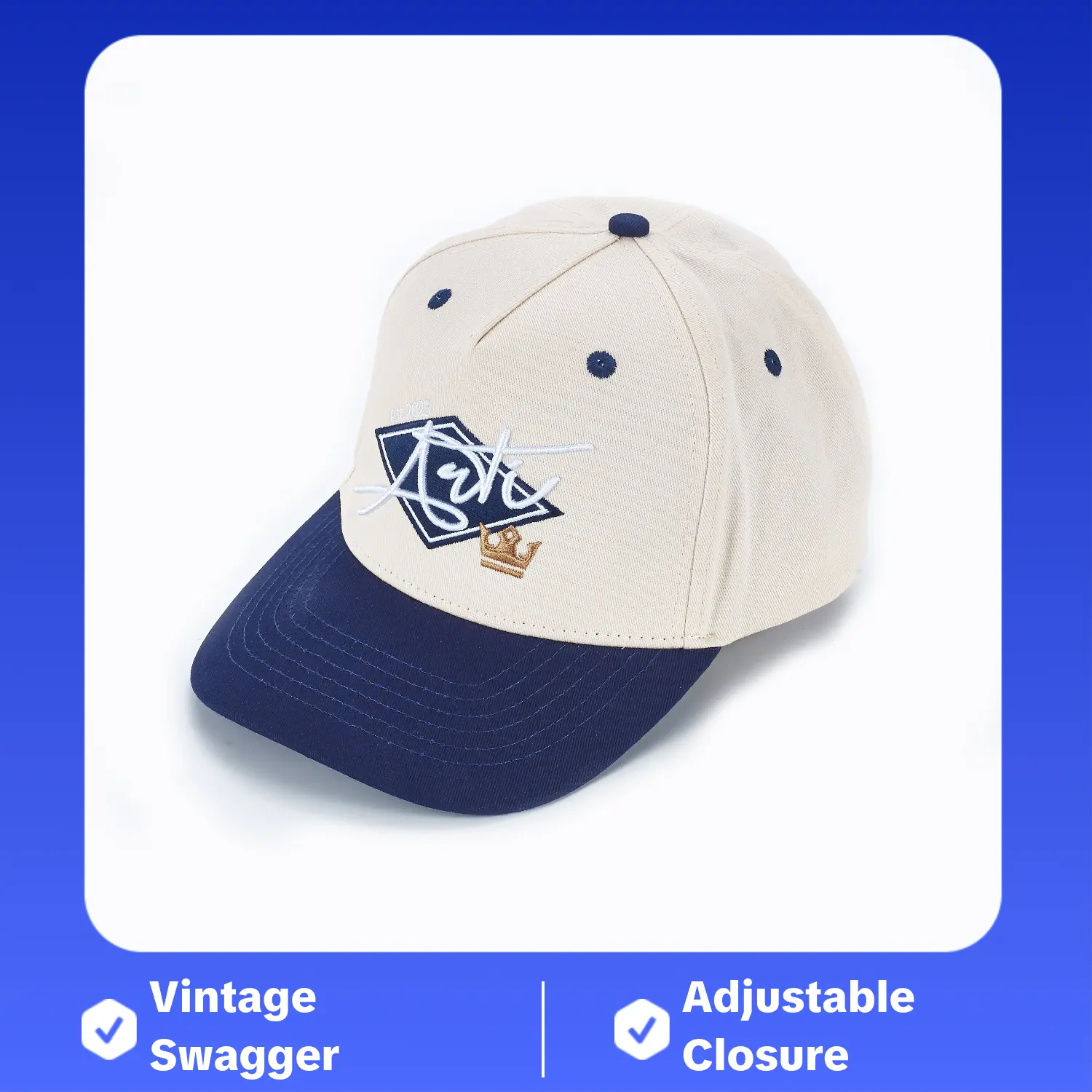 ARTI Throwback Classic Rope Hat - 100% Cotton, Vintage Vibes, 6-Panel Timeless Design, Soft & Breathable, Built-In Sweatband (for Sports & Outdoor, Paddle Tennis Use)
