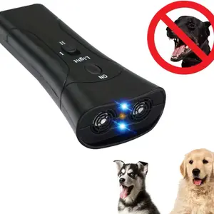 Dog Repeller Portable Ultrasonic Deterrent Handheld Anti-barking 3in1 Dog Training Device Repel Animals Pets Dog Trainer
