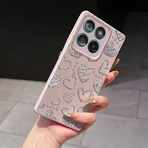 Colorful heart shapes, cool patterns, phone case Cover, suitable for Moto phone cases, suitable for Moto G05, 15, 34, 35, 45, 54, 64, 75, 84, 85, 96, E15, EDGE50, 60, 2025, 5G, PRO, GT, NFC series models of phone cases. Choose from three colors