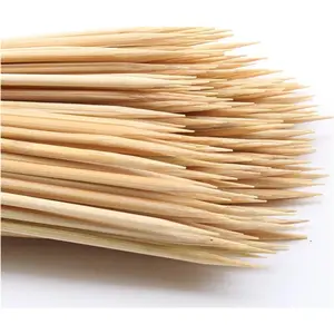 200PCS 12 inch Bamboo Skewers for BBQ, Appetiser, Fruit, Cocktail, Kabob, Chocolate Fountain, Grilling, Kitchen, Crafting & Party. Φ=3mm, Size Options 6/8/10/12/36 inches.