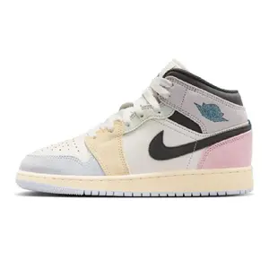 Youth Jordan 1 Mid SE Sail/Ice Jade-Anthracite (IB7053 100) (GS)