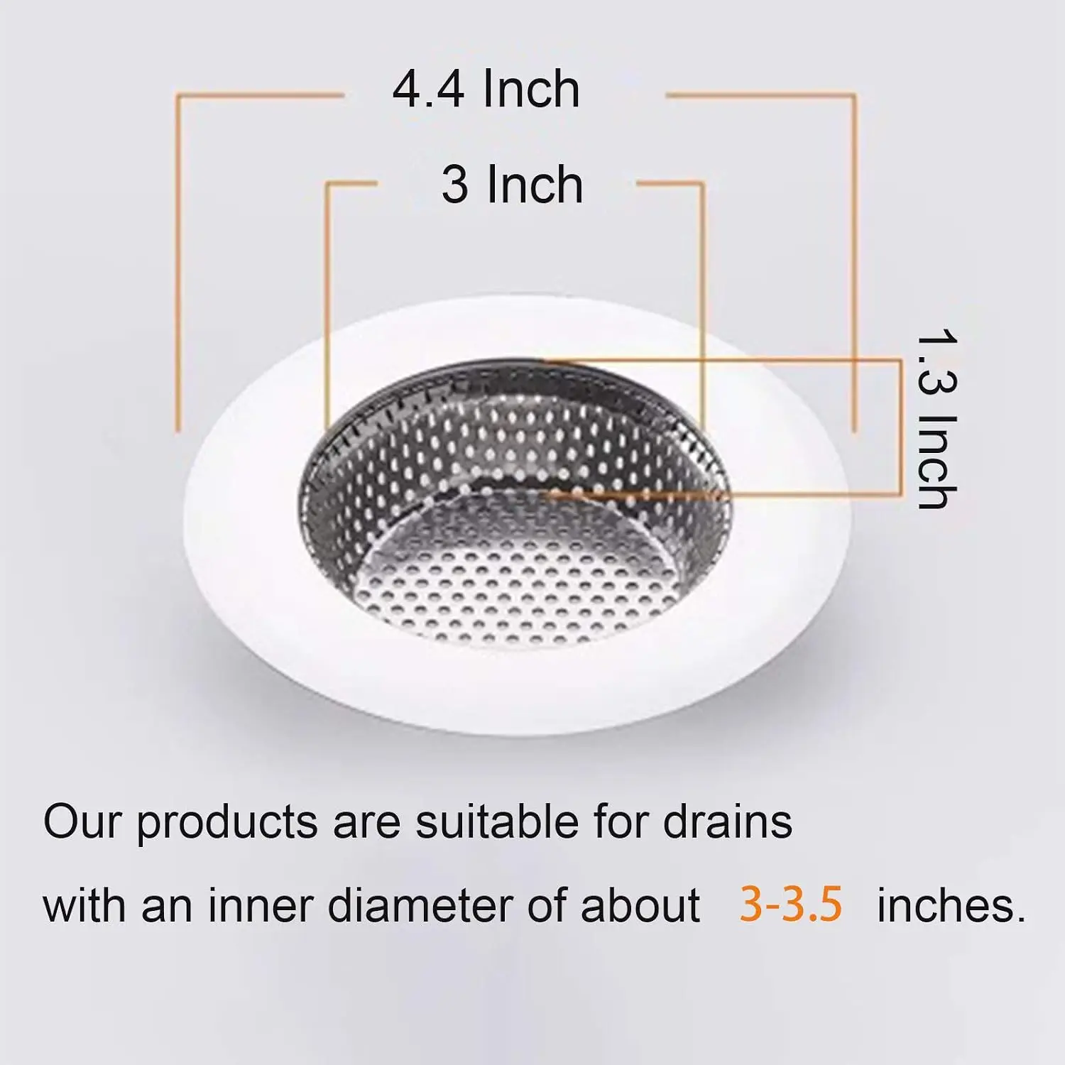Stainless Steel Kitchen Sink Strainer, Large Diameter Sink Drain Plug Filter with Lid, Bathroom Basket Catcher Cover, Ideal Home Housewarming Gifts (2PCS)