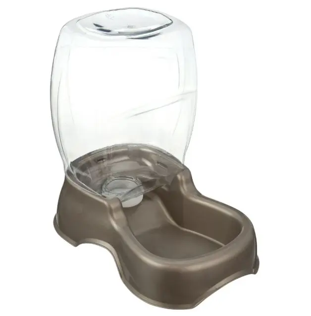 Petmate Pet Café Gravity Pet Waterer Station - 1.5 Gal, 3 Gal Options, 15 in Height, Bisphenol A (BPA)-Free, Continuous Water Flow, Pearl Tan Bowl for Dogs/Cats, Suitable for Any Room of the Home