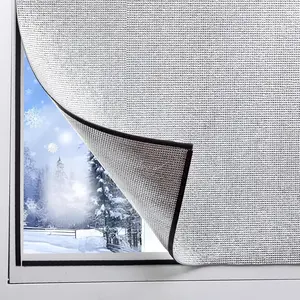 Magnetic Window Insulation Kit for Summer and Winter, Heat Reflective Window Film Magnetic Strip Kit Fits Windows & RV Windows, Self Adhesive Easy Installation 35"x57"(89x145cm)