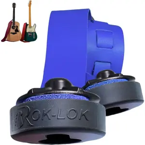 Rok Lok PRO - Universal Quick-Change Guitar Strap Lock System - Rubber coated for Finish Protection - No Tools, No Mods, Fits  Electric, Acoustic & Bass Guitars