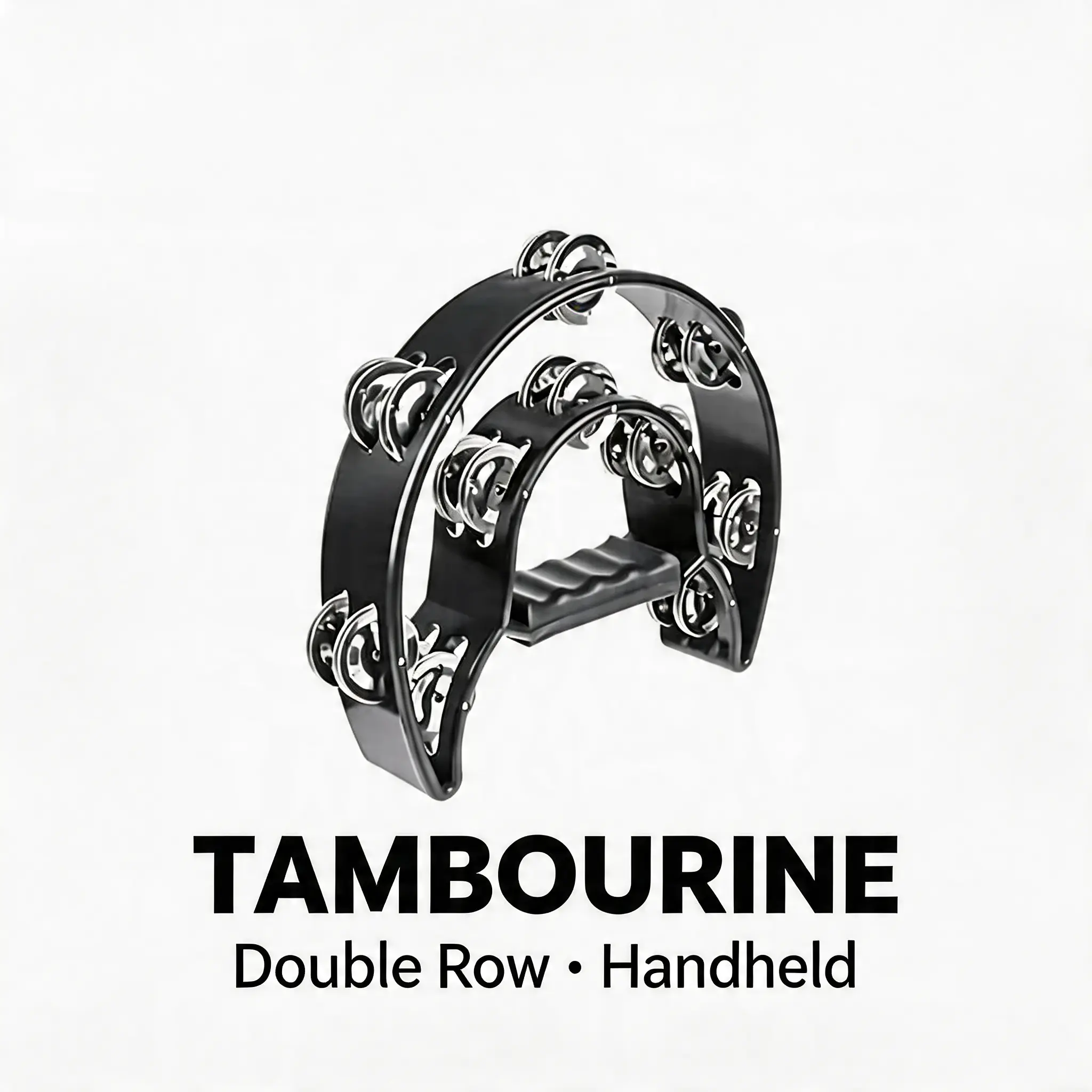 Half Moon Tambourine Double Row Metal Jingles Mothers Day Gifts for Mom Grandma - Birthday Day Gifts for Women