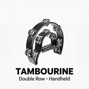 Half Moon Tambourine Double Row Metal Jingles Mothers Day Gifts for Mom Grandma - Birthday Day Gifts for Women