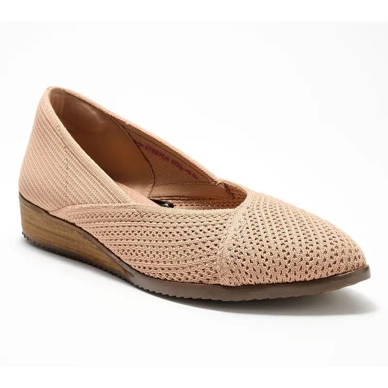 Skechers Cleo Sawdust Recycled Knit Wedges - Sweet Sensation