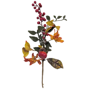 13 inch Faux Harvest Floral Pick With Berries