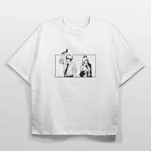 Anime Denji And Power Manga Chainsaw Man T-shirt  Gift for Anime Lover Casual Unisex Man Woman