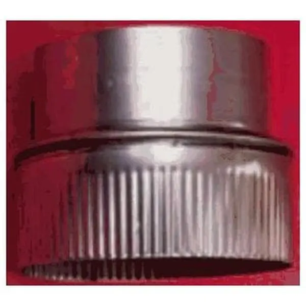 Selkirk Corporation Heat-fab 304-Alloy Stainless Steel Crimped Reducer - 8 in Male End (M) to 7 in (F), Large Crimped End, Diameter Change, Pipe Connection, for Masons, All Seasons, 1-1/2 in Fit