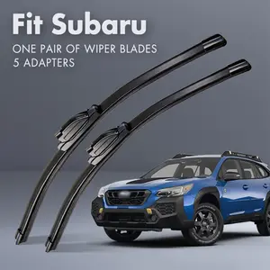Fit Subaru,Universal All-Season Windshield Wipers Ultra Quiet Frameless Blades, OEM Quality,Streak-Free 5 Adapters,  Easy Install Car Parts