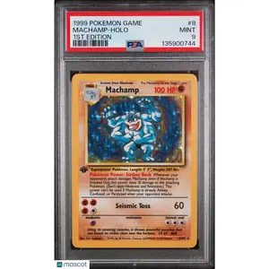 Machamp #8 1999 Pokemon Base Set 1st Edition Holo PSA 9 Mint