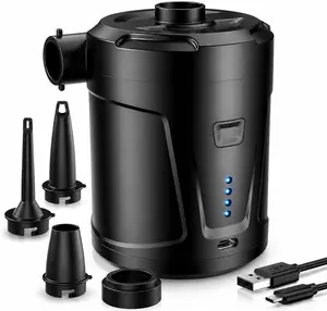 Air Pump for Inflatables,Air Mattress Pump,5200Mah Battery,Camping Essentials,Electric Air Pump,4 Air Nozzles,Fast Inflate,Inflatable Mat,Air Mattresses Beds,Pool Floats,Vacuum Storage Ausic
