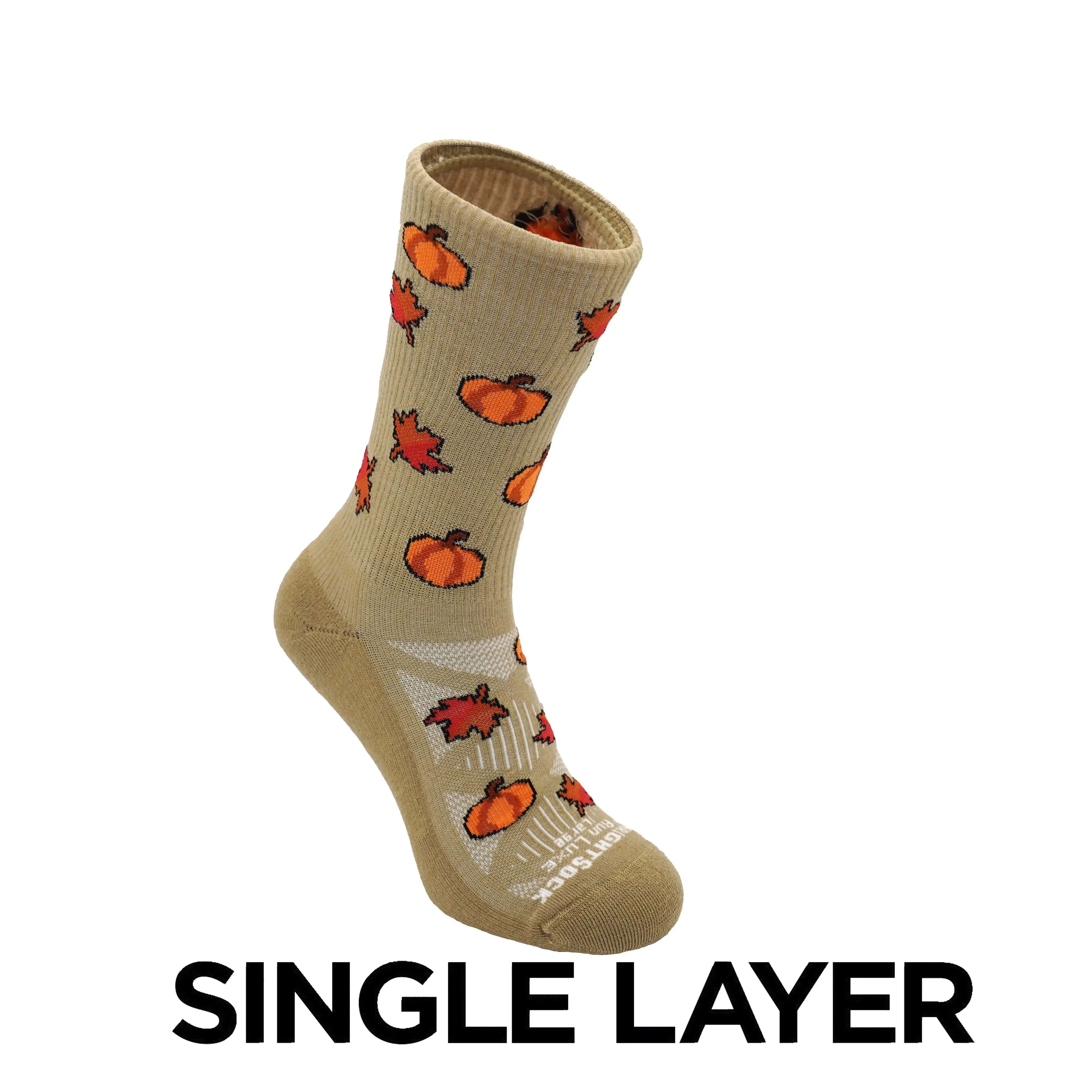 Run Luxe - Crew Length - Fall Leaves - Single Layer