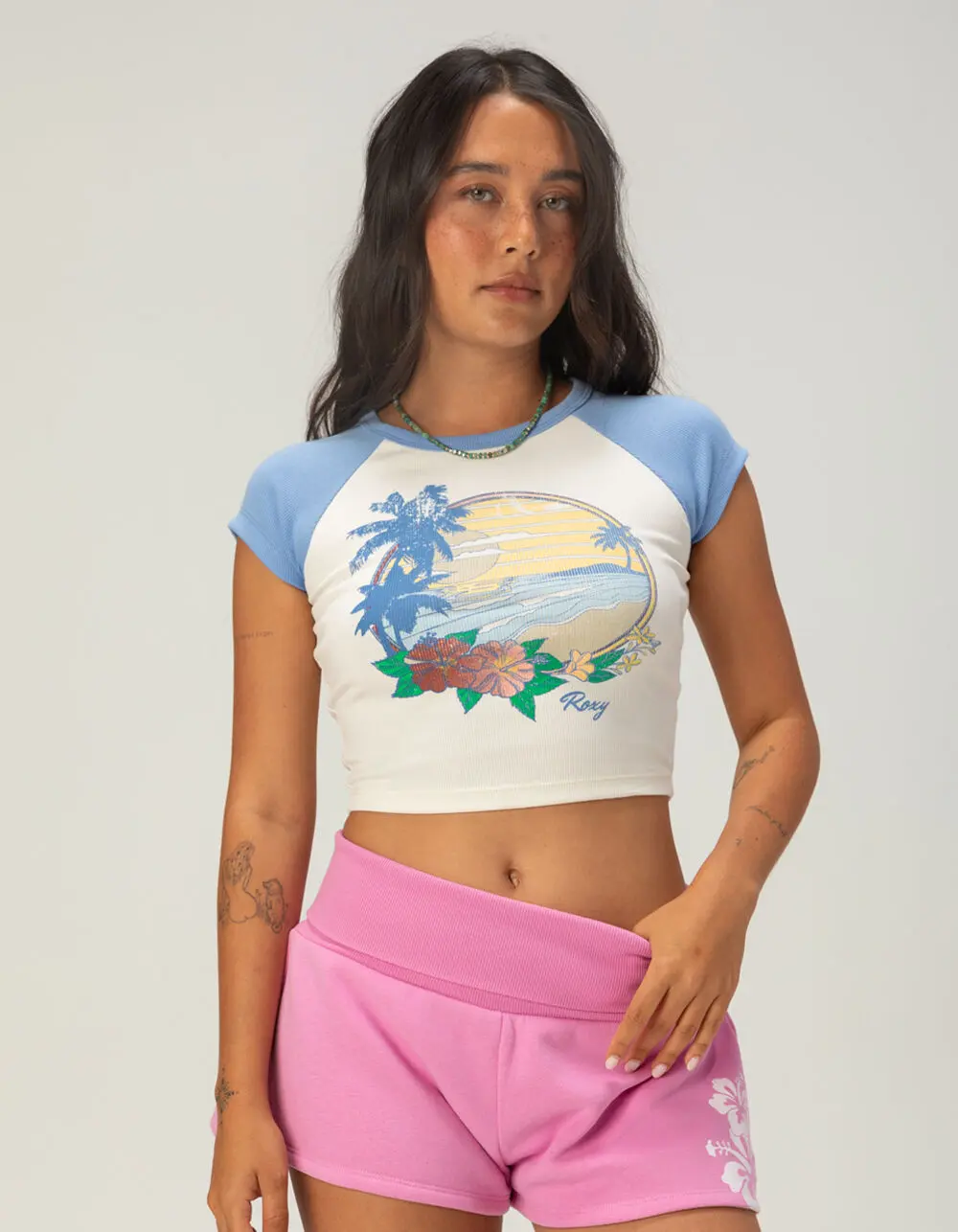 ROXY Around The Beach Womens Raglan Tee ROXY Around The Beach Womens Raglan Tee