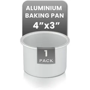 Restaurantware-Met Lux 4 X 3 Inch Straight-Sided Baking Tin 1 round Cake Pan - Oven-Ready