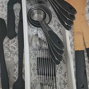 Stainless Steel Measuring Spoon & Cup Set, 17pcs/set Magnetic Measuring Spoon & Cup, Baking Tool, Kitchen Gadgets, Household Food Grade Measuring Spoon Set, Modern Kitchen Utensils