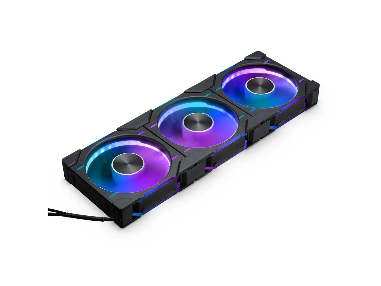 Phanteks D30-120 DRGB PWM FAN 3Pack, Reverse Airflow Model, Premium D-RGB Performance Fans, Halos lighting Effect, ARGB/DRGB lighting, Daisy-chain Fan Linking system, Black, 3Pack