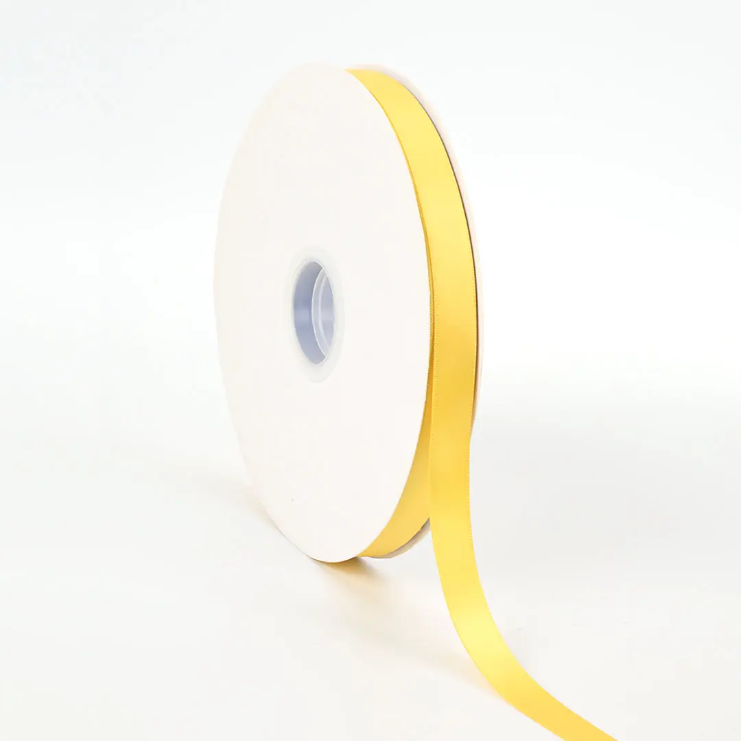Solid color Double Face Satin Ribbon Maize Gift wrapping Satin Craft Fabric Ribbon for Gift Wrapping, Floral Bouquets, Wedding Party Decoration, craft ribbon