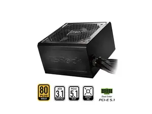 ASRock PRO Series PRO-850G 850 W ATX 3.1 Compatible 80 PLUS GOLD Certified Power Supply ASRock PRO Series PRO-850G 850 W ATX 3.1 Compatible 80 PLUS GOLD Certified Power Supply