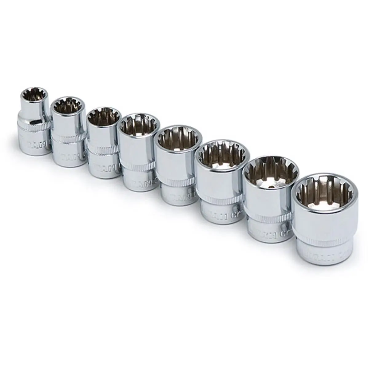 TITAN 15203 8Pc Sae Dr Spline Socket Set .31 in.-.75 in.