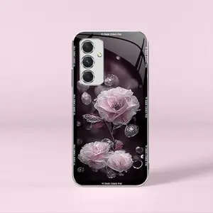 Night Dew Flower for【Galaxy A54】Elegant Electroplating Glass Case--975