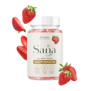 Sana Life Extra Strength Collagen & Biotin Gummies - Supports Hair Growth & Stronger Nails | 30 Servings | For Men & Women Fitness Supplement Fitness Supplement collagen