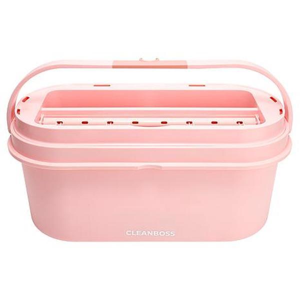 Joy Mangano Joy CleanBoss Clean Flat Mop Bucket & Stand w/Antimicrobial