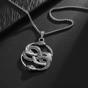 1pcs men's vintage necklace 925 silver necklace