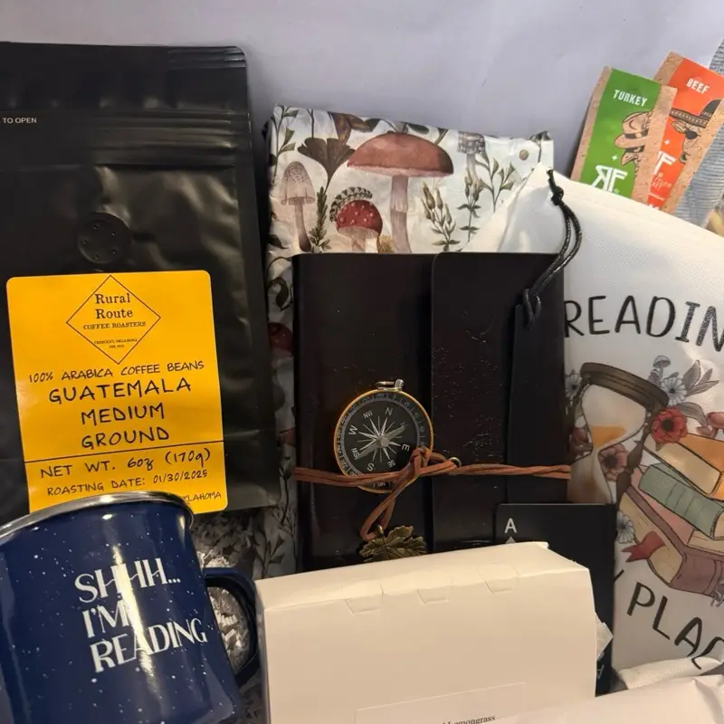 Adventure-Book Box Gift Pack Unique Book Box With Coffee Beef Jerky And More Gift For Friends Dad And Mom Handmade Diy Gift