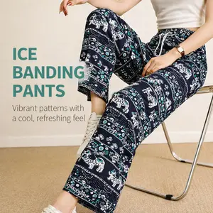[PaletteSeoul 316] Ice Cooling Banding Pants |  Breathable, Elastic, Fabric, Soft, Womenswear, Asian, Beachwear, Bottom, Gym, Joggers,  Casual, Outdoor, Elephant, Summer,  Loungewear,  Minimalist
