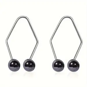 4pcs Set Cute Simple Dimple Maker, Alloy Facial Dimple Creator, Imitation Pearl Mosaic, Analog Stone Creation, Daily Wear, All Season Suitable