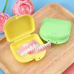5pcs/set Ventilated Retainer Case with Secure Snap Closure - Hinged Lid Orthodontic Storage for Mouth Guards & Dentures - Durable 5-Piece Set