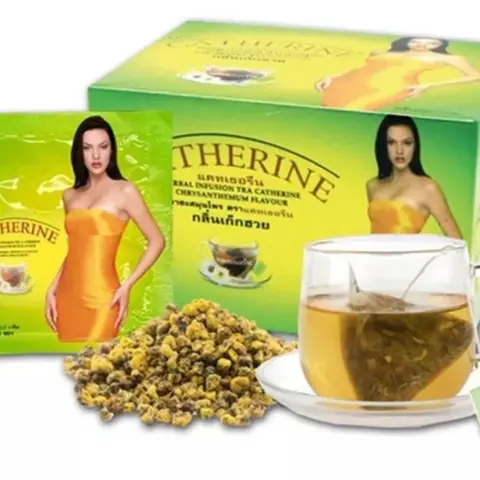 Chrysanthemum Senna Pod & Leaf Antioxidant Root Fruit & Herbal Tea Bags - 32 Pre-Filled Bags, Caffeine-Free Blend with Burdock Root, Antistress Calming Tea for Adults, Detox Support