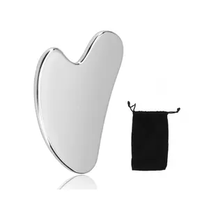 Premium 304 Stainless Steel Facial Roller & Gua Sha Set for Lymphatic Drainage and Facial Tension Relief - Durable Skin Treatment Tools