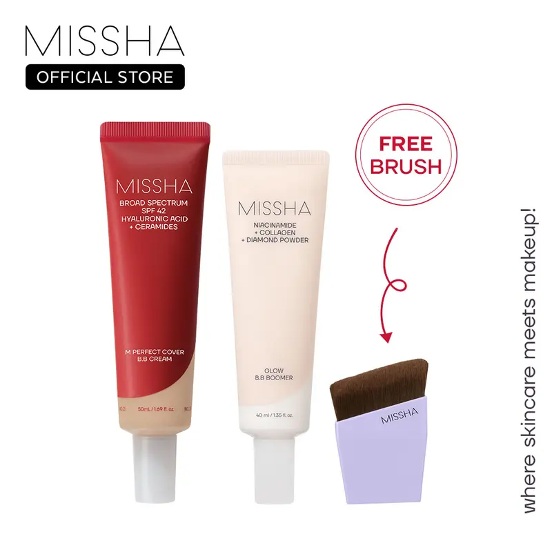 [MISSHA Official] Tiktok's Best BB Cream + BB Boomer Primer + Free Brush