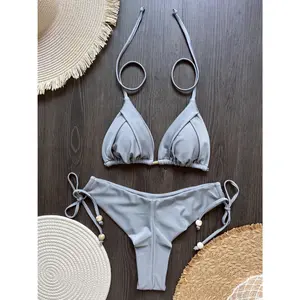 New Sexy Triangle Bathing Suit for Women Bikinis Halter Swimwear Push Up Swimsuit Beach Bikini Set Summer Chic