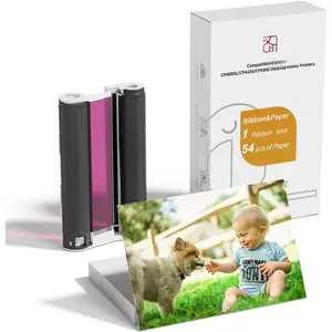 4x6 Photo Paper 54 count with 1 , Suitable for CP4000L/CP4100/CP6000 Photo Printer Accessories